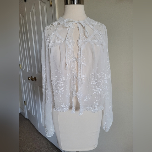 Free People Dreamer Girl Embroidered Blouse - Picture 4 of 7